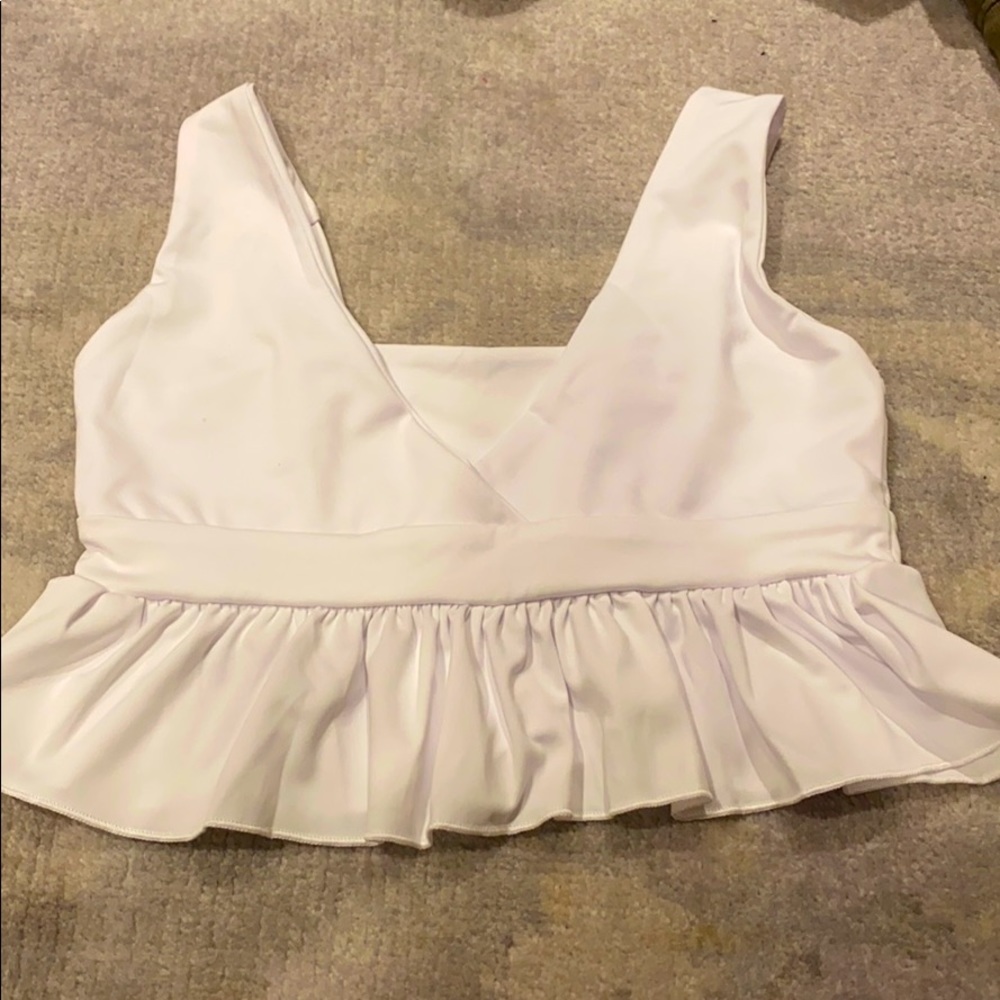 Zaful Cropped Peplum Blouse